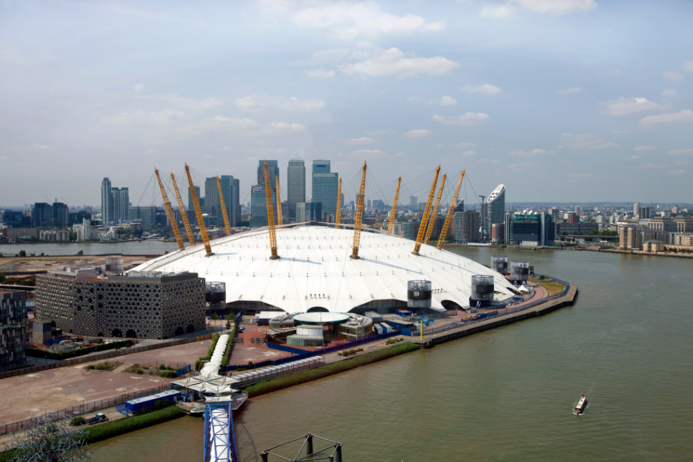 Image of 02 Arena taken from the Thames
