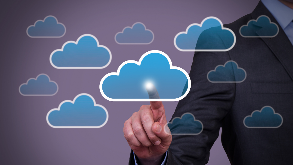 Image of a web of cloud services