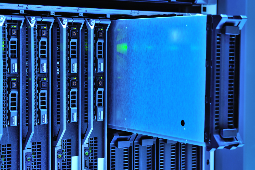 Photo of inside a data centre